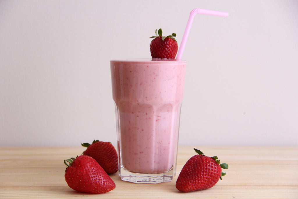 Winter Strawberry and Banana Smoothie
