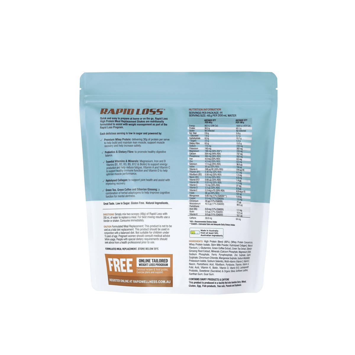 High Protein Meal Replacement Shake Vanilla 672g